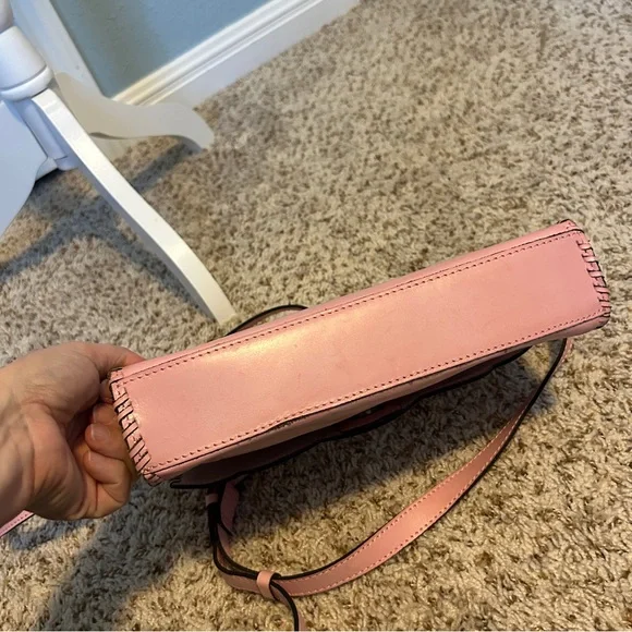 PATRICIA NASH Blush Pink Tooled Leather Crossbody Bag - Picture 10 of 16